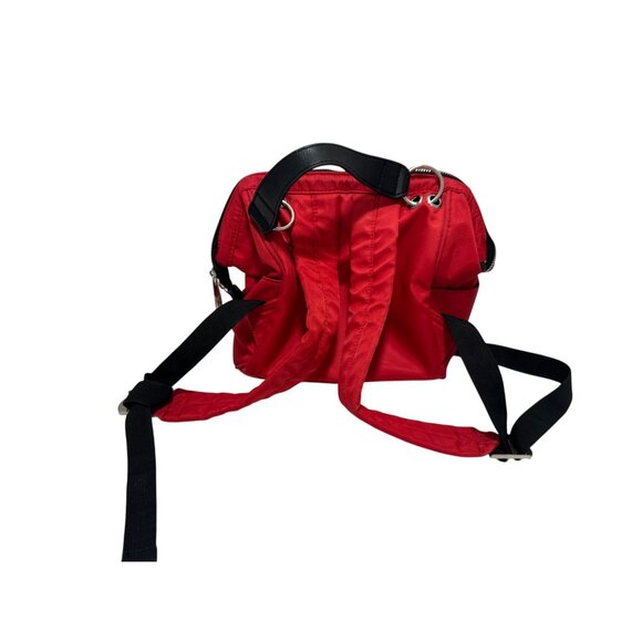 Madden Girl Red Backpack Purse Mini Small Nylon Zipper Pockets Handles - Picture 5 of 9